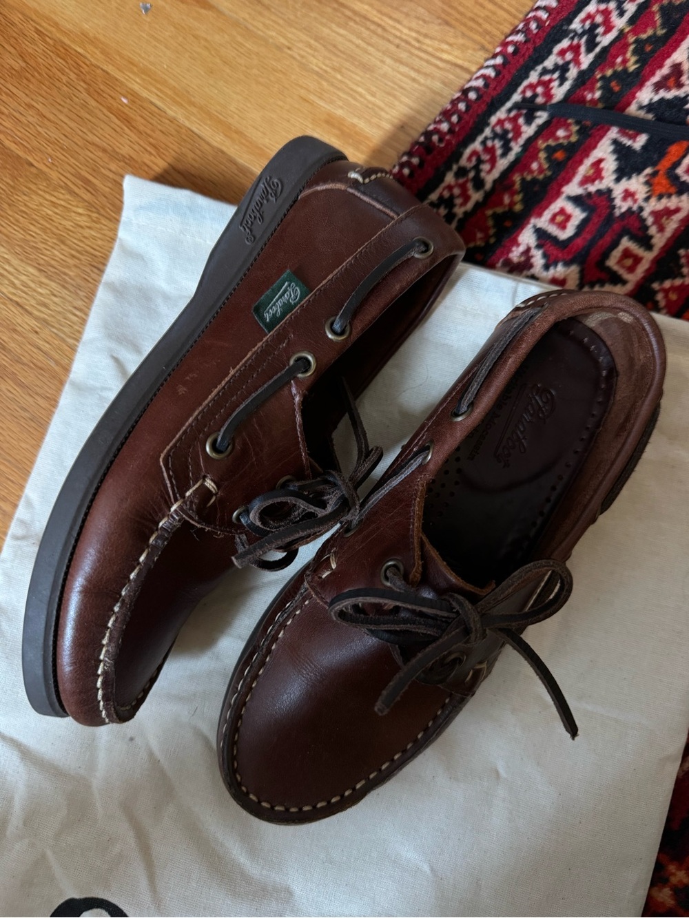 Paraboot Leather Boat Shoes/ moccasins